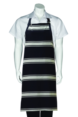 Picture of Chef Works - BSBA - Navy Butcher Stripe Bib Apron 